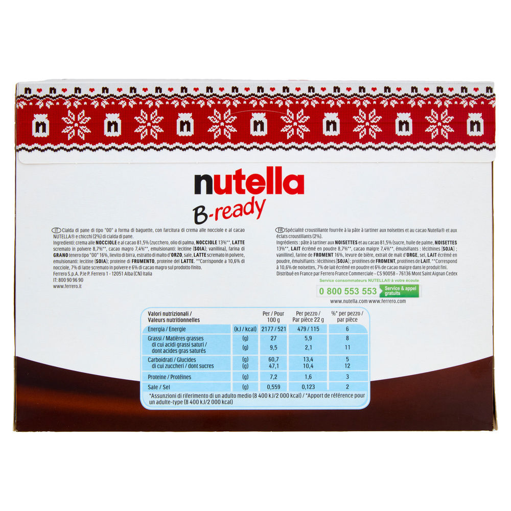 NUTELLA B-READY T10 FERRERO SACCHETTO G 220 - 12