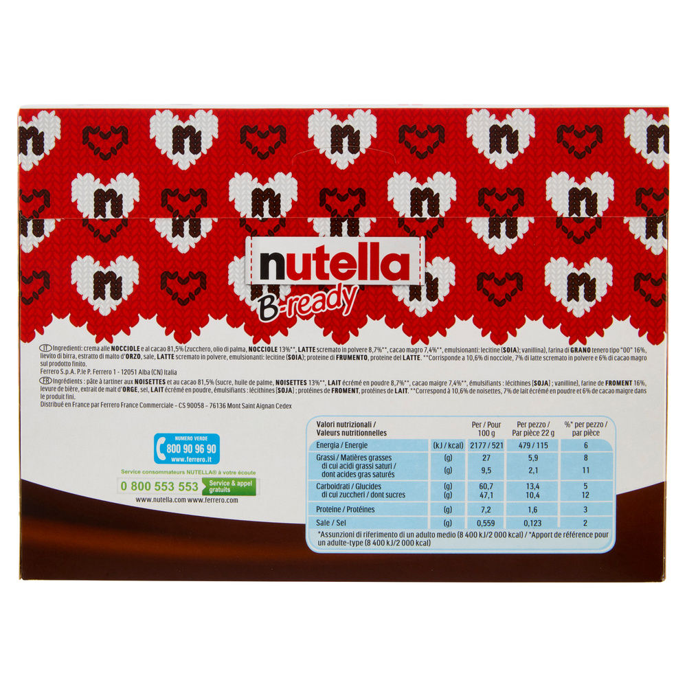 NUTELLA B-READY T10 FERRERO SACCHETTO G 220 - 20