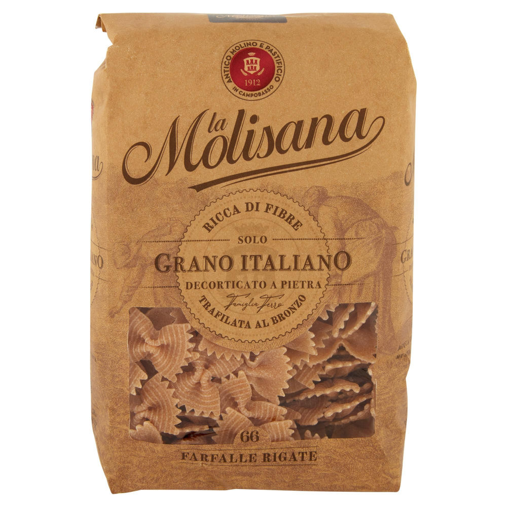 PASTA DI SEMOLA FARFALLE RIGATE INTEGRALI N.60 BRONZO LA MOLISANA G 500 - 3