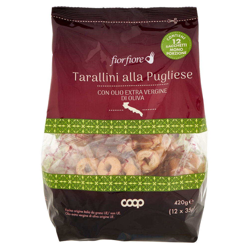 TARALLINI ALLA PUGLIESE CON OLIO EVO FIOR FIORE COOP SACCHETTO 12 MONOP.G420 - 6