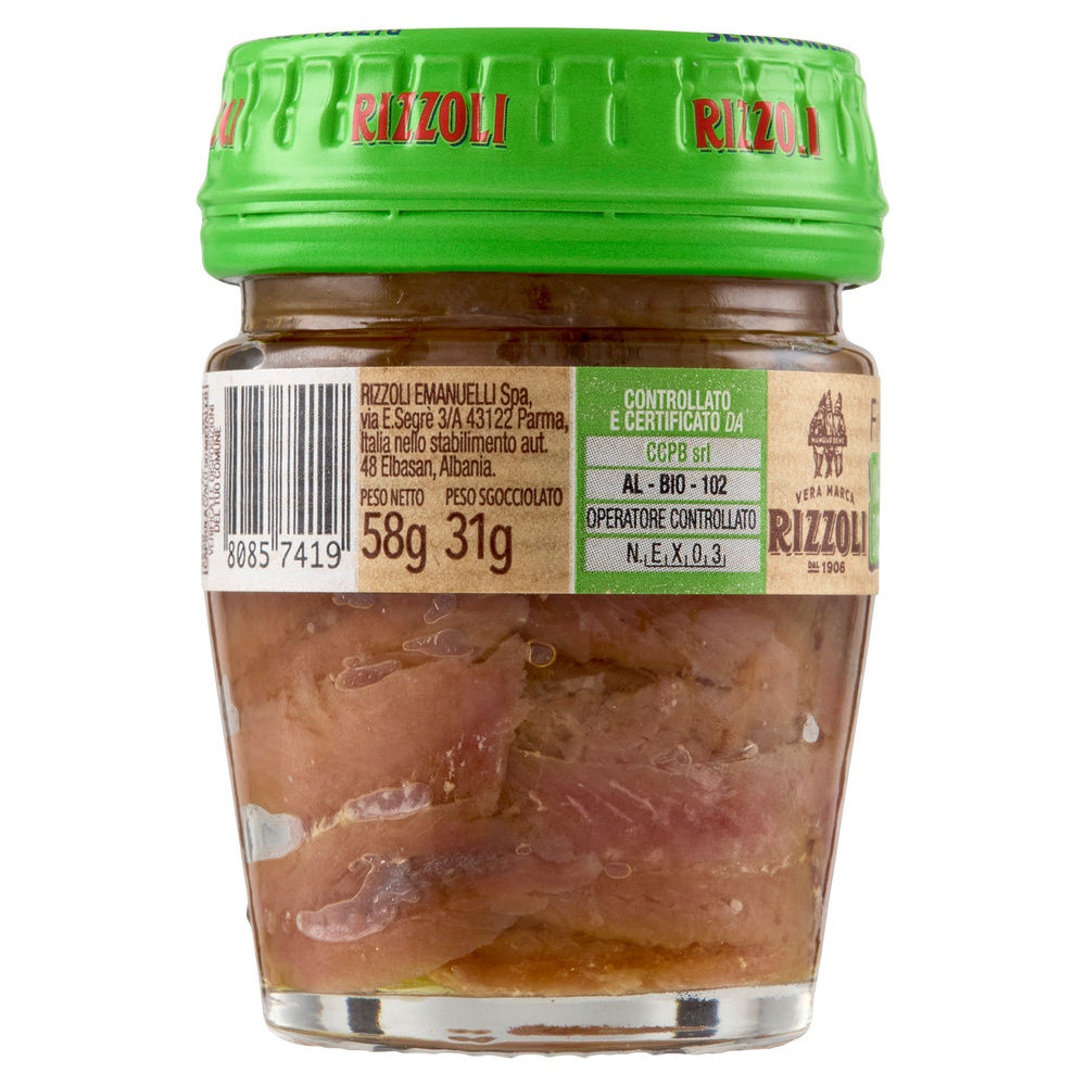 FILETTI ALICI DISTESE OLIO EXTRAVERGINE BIO RIZZOLI VV G 58 - 4