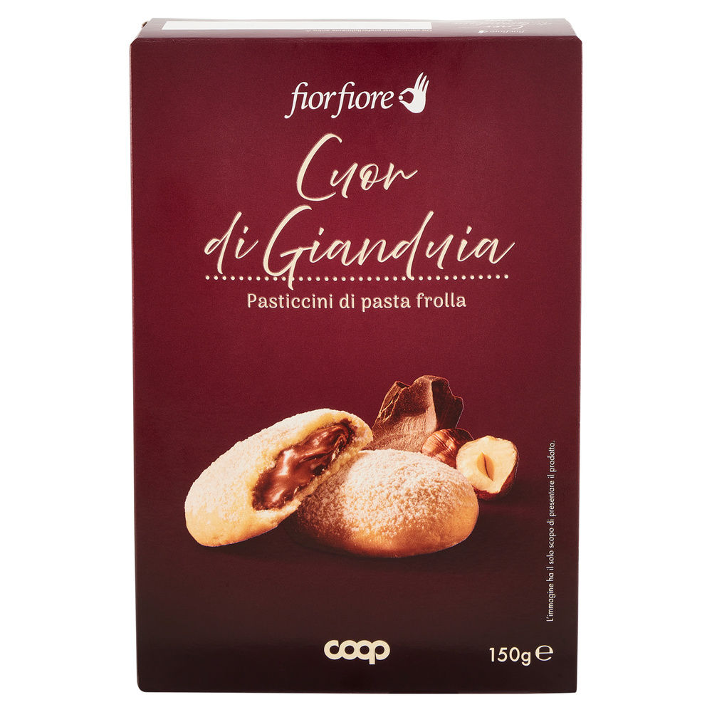 PASTICCINI DI PASTA FROLLA CUOR DI GIANDUIA FIOR FIORE COOP G 150 - 2