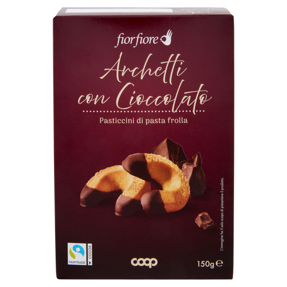 PASTICCINI DI PASTA FROLLA ARCHETTI CON CIOCCOLATO FIOR FIORE COOP G 150 - 7