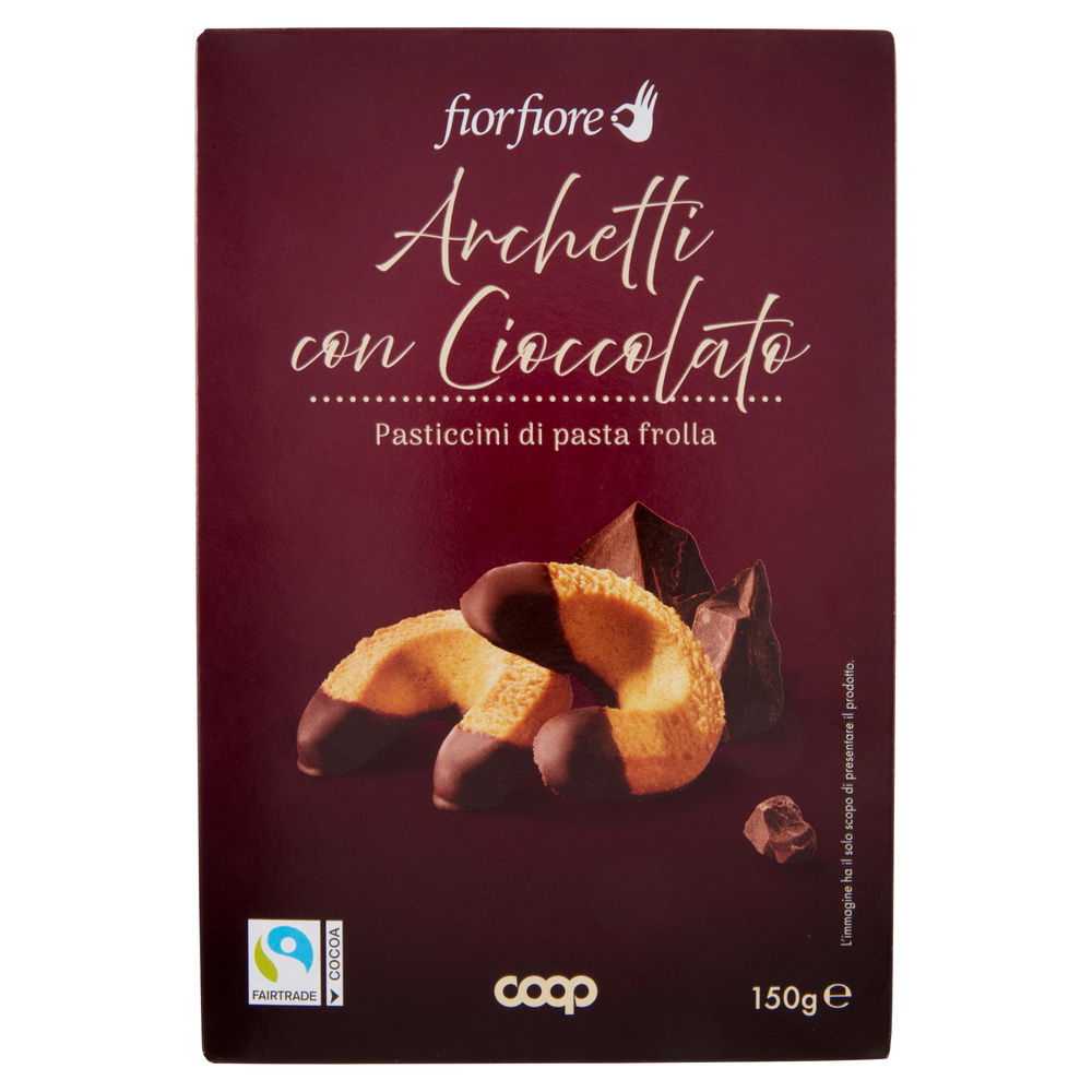 PASTICCINI DI PASTA FROLLA ARCHETTI CON CIOCCOLATO FIOR FIORE COOP G 150 - 8