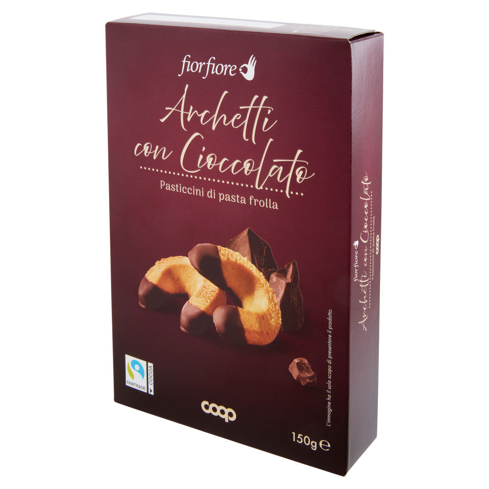 PASTICCINI DI PASTA FROLLA ARCHETTI CON CIOCCOLATO FIOR FIORE COOP G 150 - 6