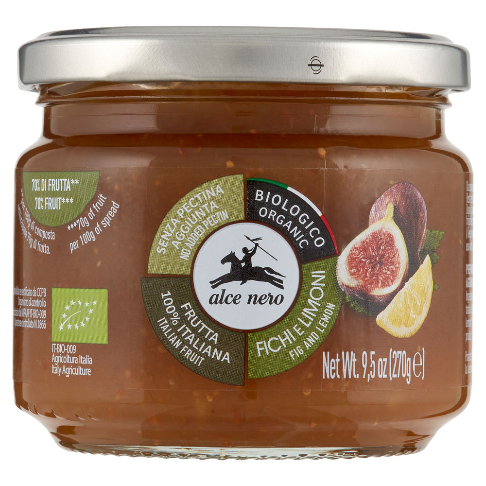 COMPOSTA BIO DI FICHI E LIMONI ALCE NERO BARATTOLO G 270 - 0