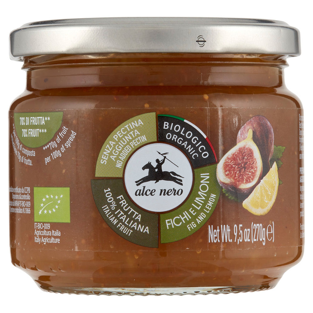 COMPOSTA BIO DI FICHI E LIMONI ALCE NERO BARATTOLO G 270 - 2