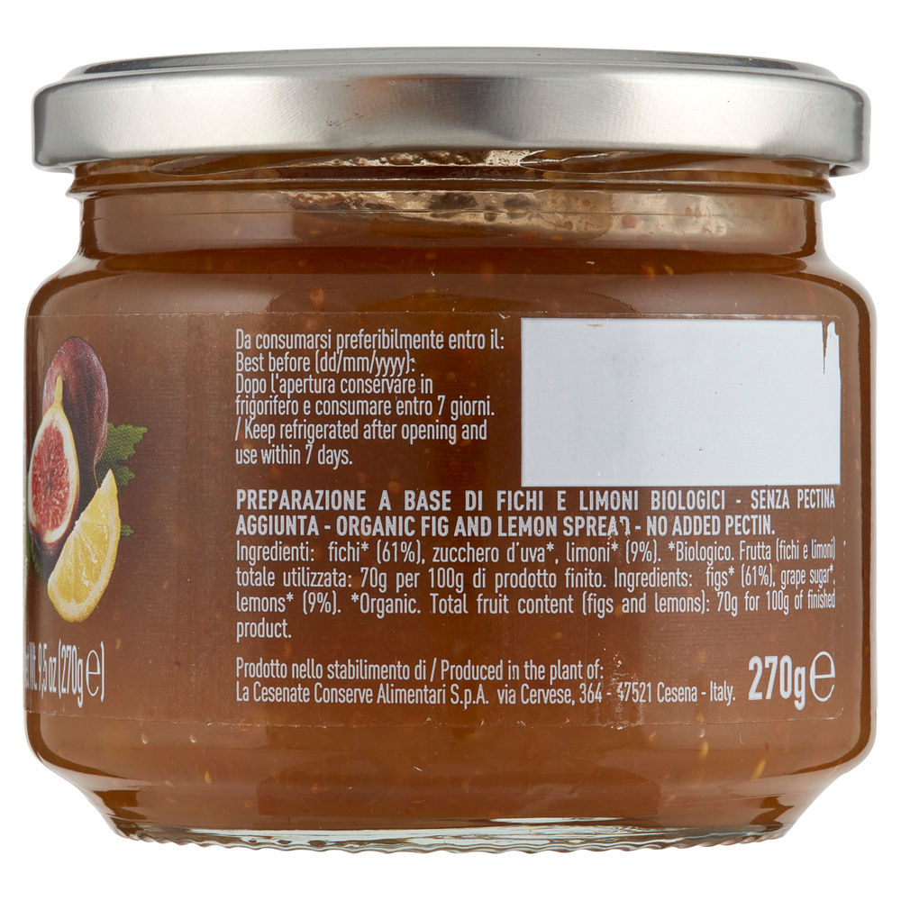 COMPOSTA BIO DI FICHI E LIMONI ALCE NERO BARATTOLO G 270 - 3