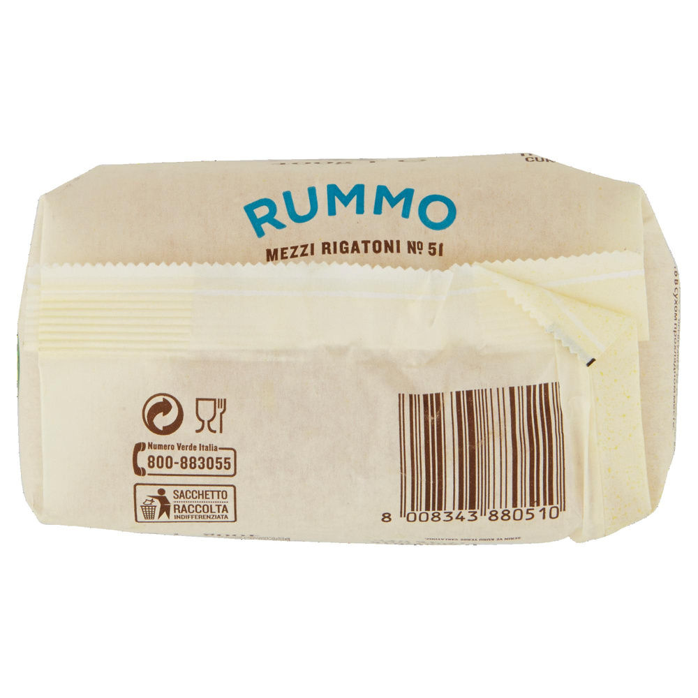 MEZZI RIGATONI N.51 RISO INTEGRALE E MAIS SENZA GLUTINE  RUMMO G 400 - 7