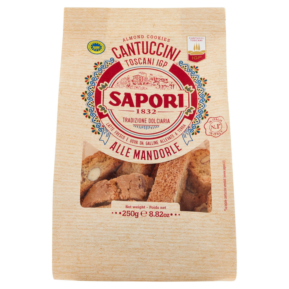 Cantuccini toscani igp alle mandorle sapori g 250