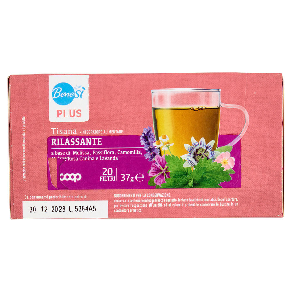 TISANA RILASSANTE MELISSA PASSIFLORA E CAMOMILLA BENESI' COOP SC 20FL G 37 - 13
