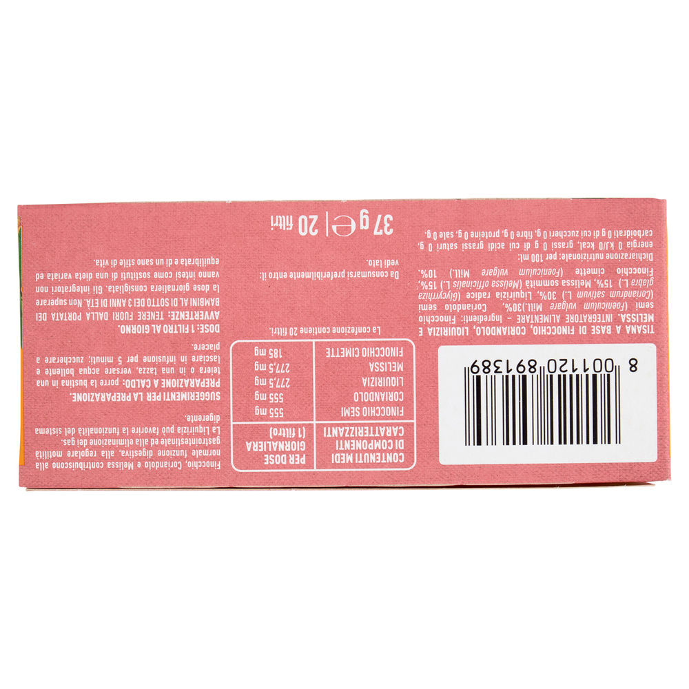 TISANA DIGESTIVA FINOCCHIO LIQUIRIZIA E MELISSA BENESI' COOP SC 20FL G 37 - 10