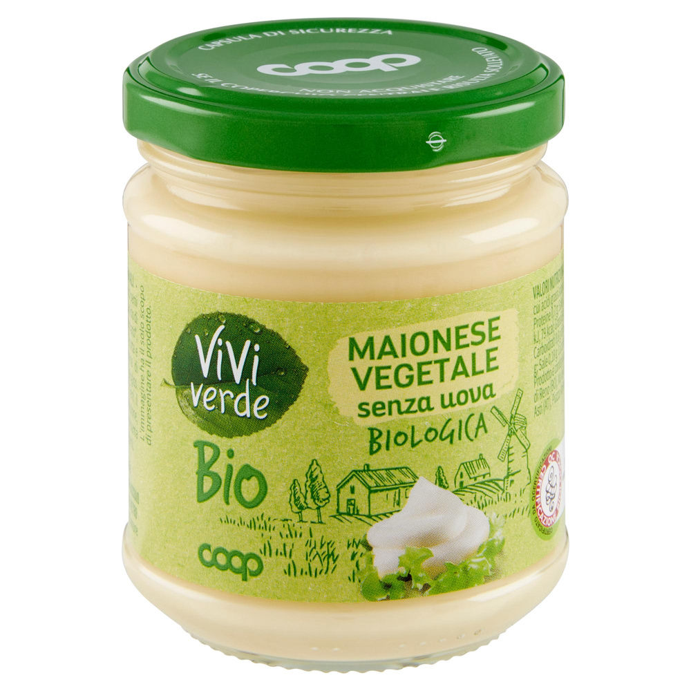 MAIONESE SENZA UOVA VIVI VERDE BIO COOP VASO VETRO G180 ML.185 - 7