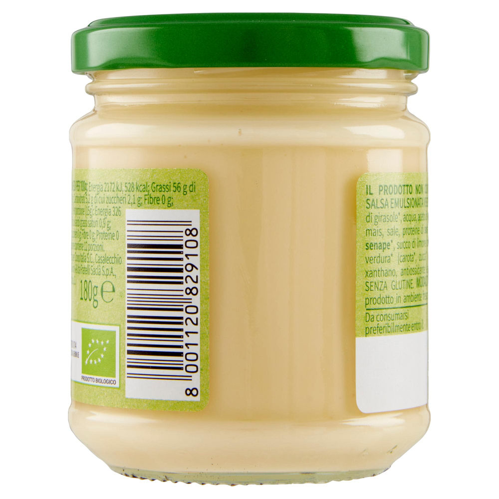 MAIONESE SENZA UOVA VIVI VERDE BIO COOP VASO VETRO G180 ML.185 - 1