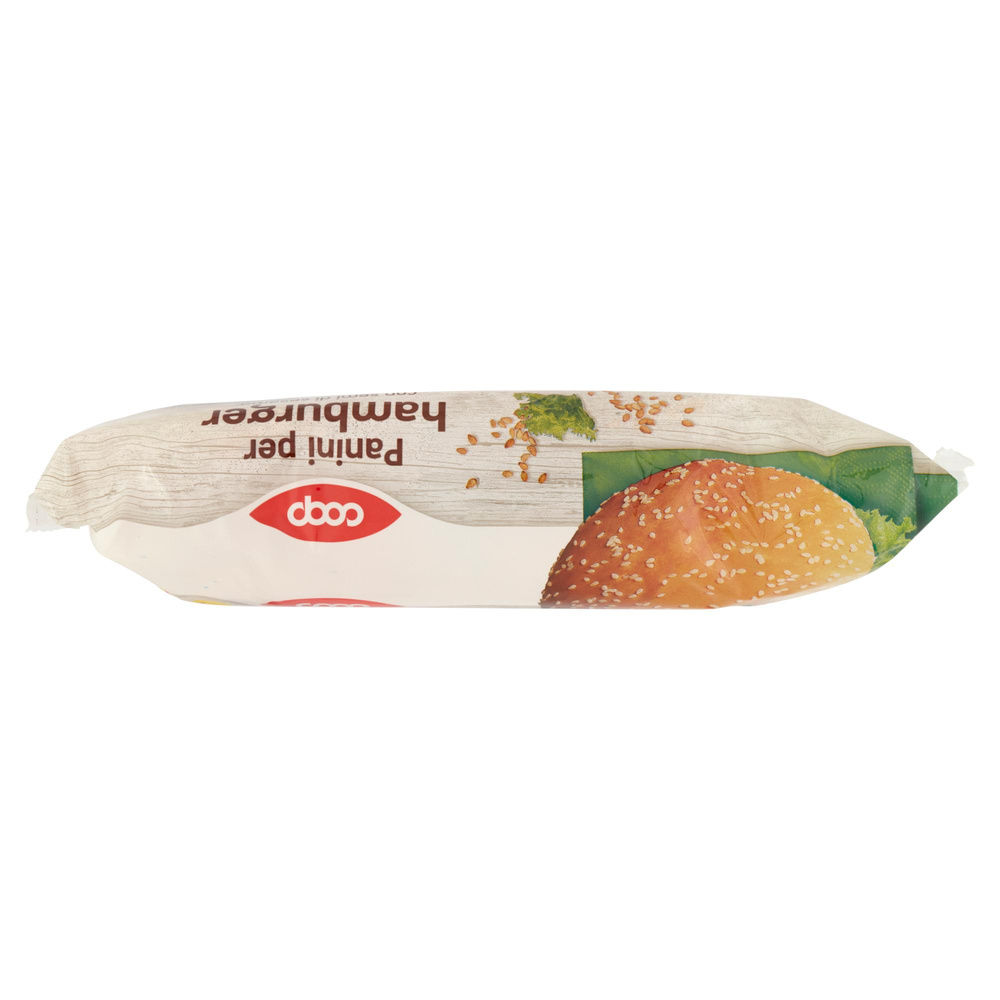 PANINI PER MAXI HAMBURGER CON SEMI DI SESAMO COOP SACCHETTO G 300 - 8