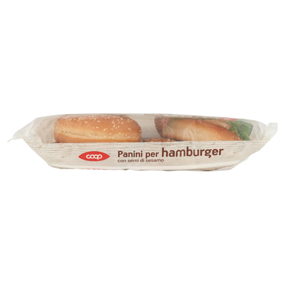 PANINI PER MAXI HAMBURGER CON SEMI DI SESAMO COOP SACCHETTO G 300 - 9