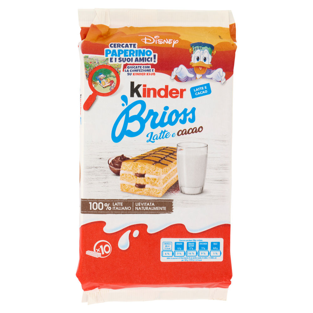 KINDER BRIOSS LATTE-CACAO T10 G 280 - 18