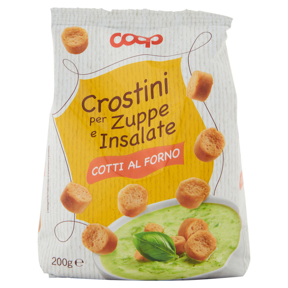 Crostini per zuppa e insalate coop sacchetto g 200