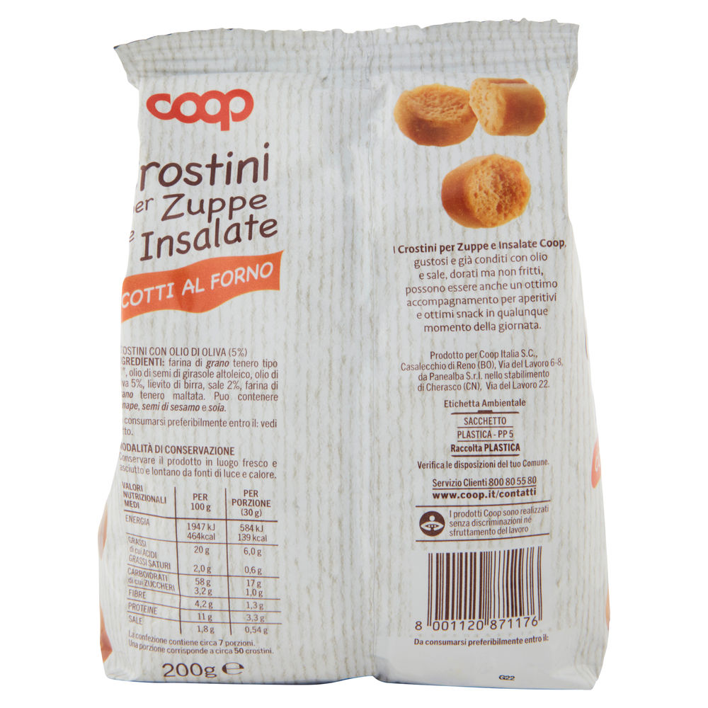 CROSTINI PER ZUPPA E INSALATE COOP SACCHETTO G 200 - 1