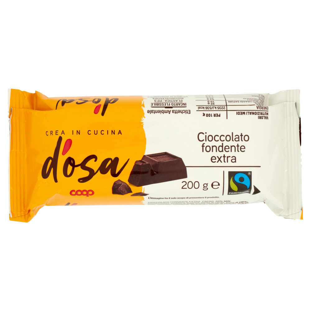TAVOLETTA BLOCCO D'OSA COOP FONDENTE FAIRTRADE G200 - 3