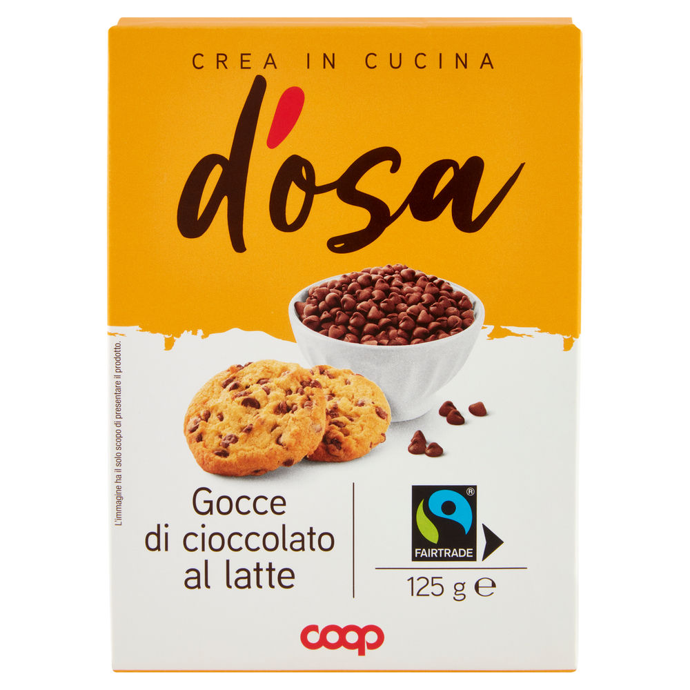 GOCCE DI CIOCCOLATO LATTE D'OSA COOP FAIRTRADE G125 - 0