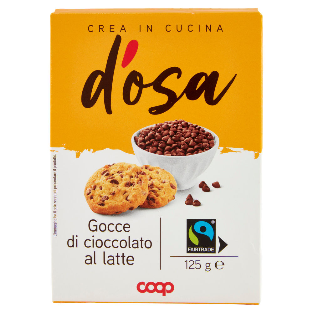 GOCCE DI CIOCCOLATO LATTE D'OSA COOP FAIRTRADE G125 - 2