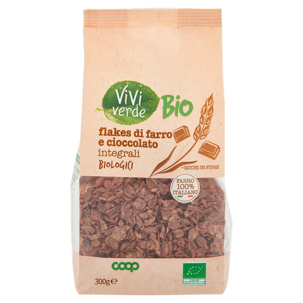 FLAKES DI FARRO E CIOCCOLATO BIO VIVIVERDE COOP SACCHETTO G 300 - 2