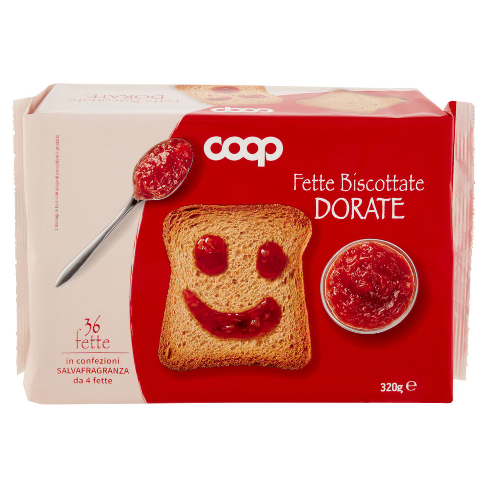 FETTE BISCOTTATE DORATE COOP 36 FETTE INCARTO G 320 - 4