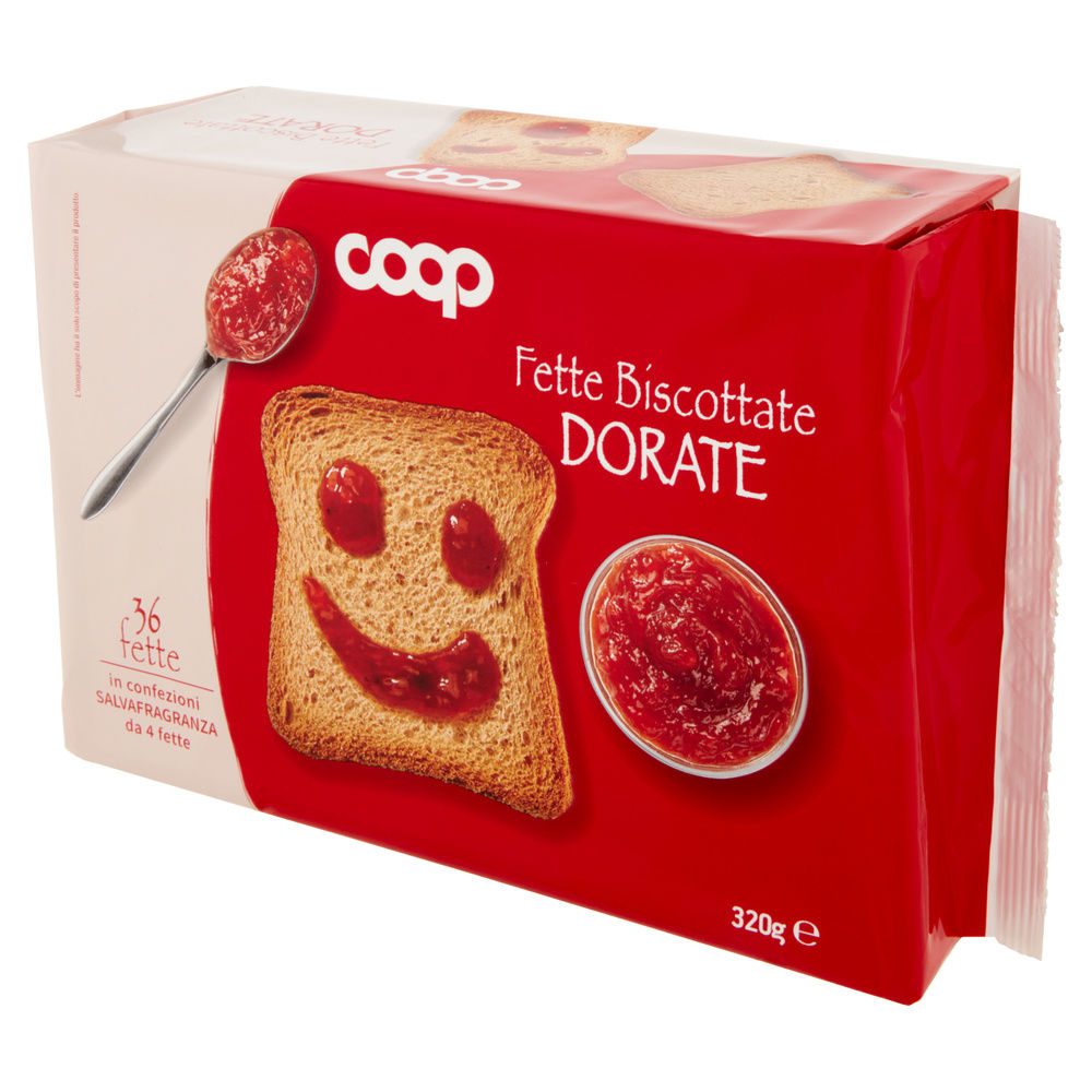 FETTE BISCOTTATE DORATE COOP 36 FETTE INCARTO G 320 - 6