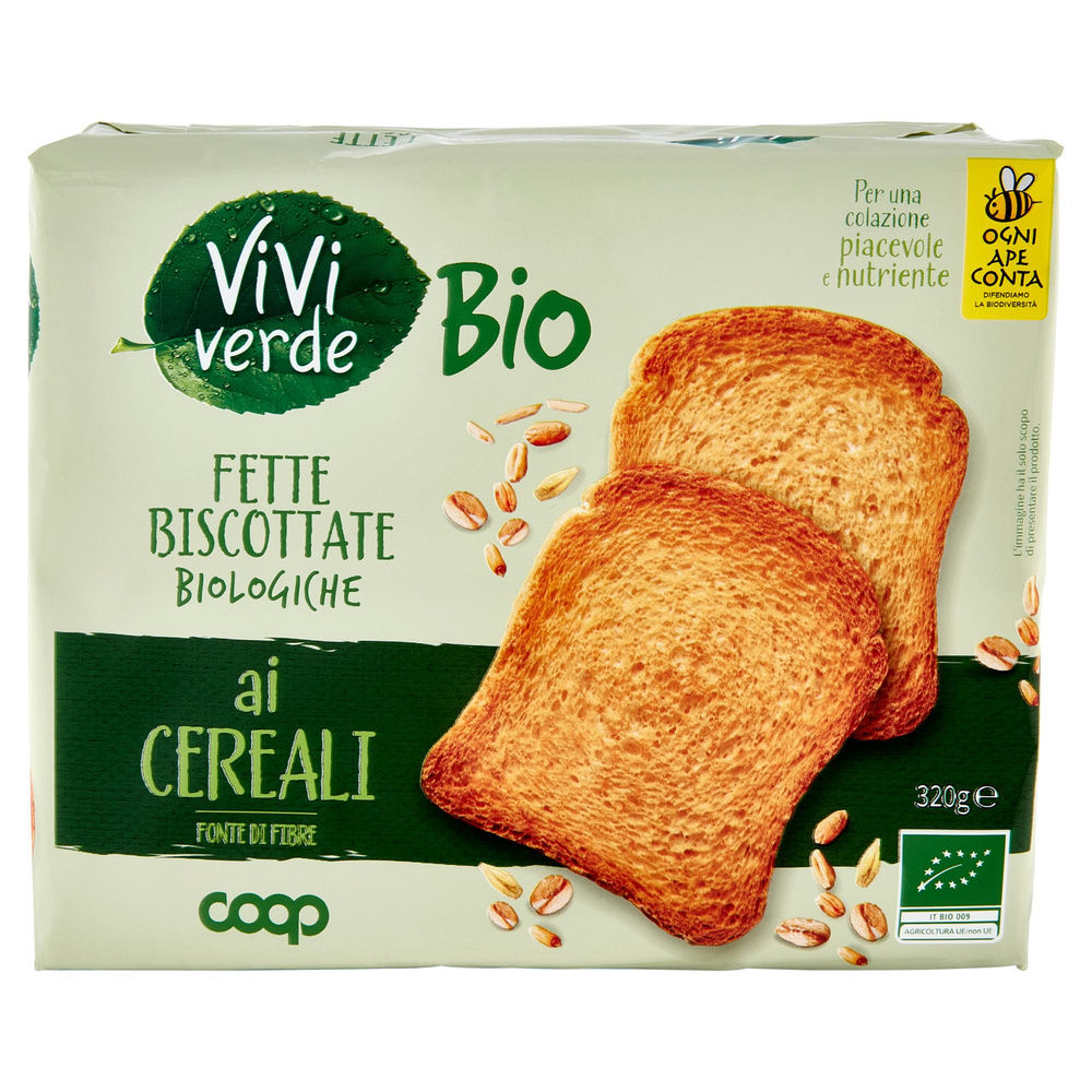 FETTE BISCOTTATE BIO AI CEREALI VIVI VERDE COOP INCARTO G 320 - 2