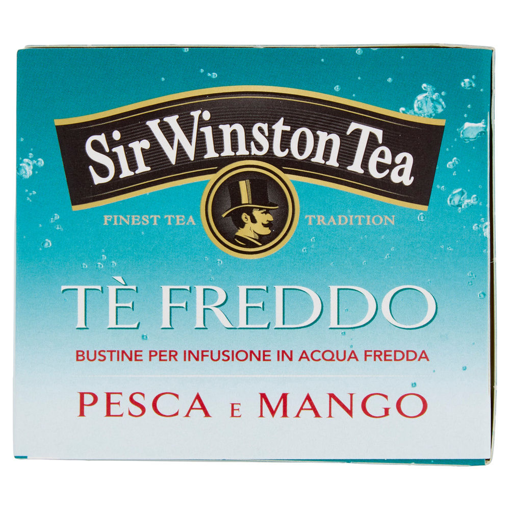 TÈ FREDDO NERO DETEINATO PESCA E MANGO SIR WINSTON TEA SCATOLA 18 FILTRI G 45 - 6