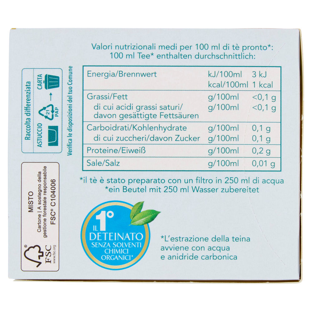 TÈ FREDDO NERO DETEINATO PESCA E MANGO SIR WINSTON TEA SCATOLA 18 FILTRI G 45 - 7