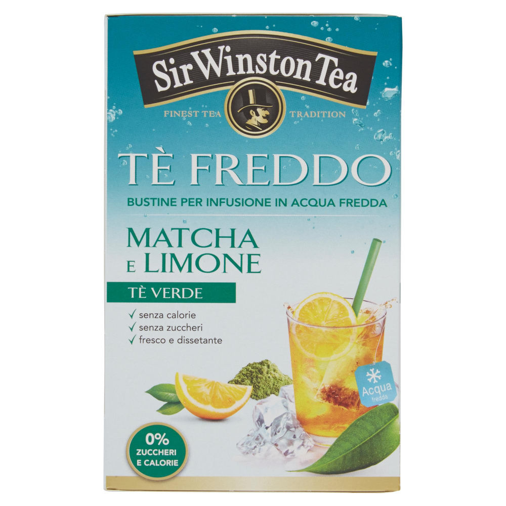 TÈ FREDDO VERDE MATCHA E LIMONE SIR WINSTON TEA SCATOLA 18 FILTRI G 45 - 3