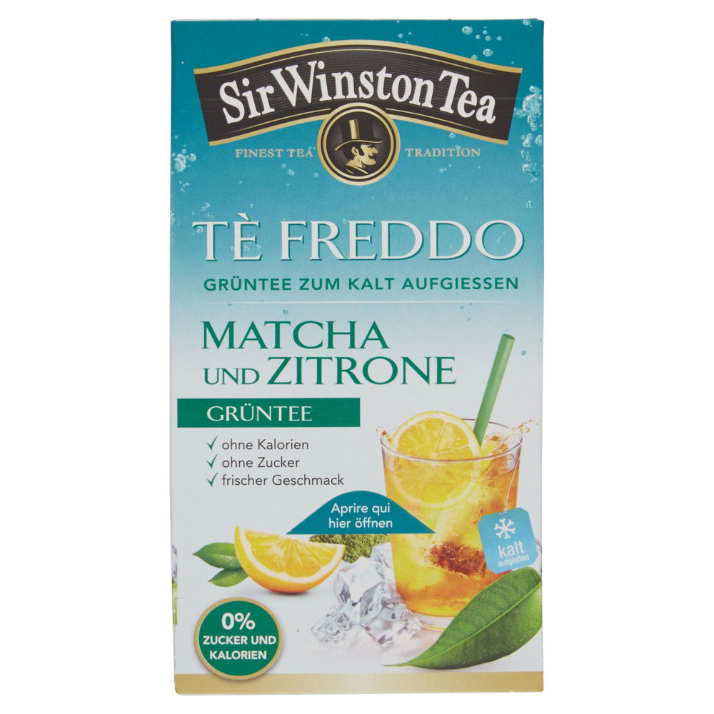 TÈ FREDDO VERDE MATCHA E LIMONE SIR WINSTON TEA SCATOLA 18 FILTRI G 45 - 5