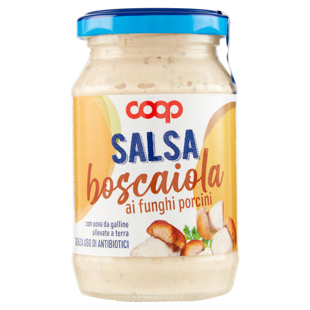 Salsa boscaiola coop funghi porcini  s/uso antibiotici vaso vetro g240