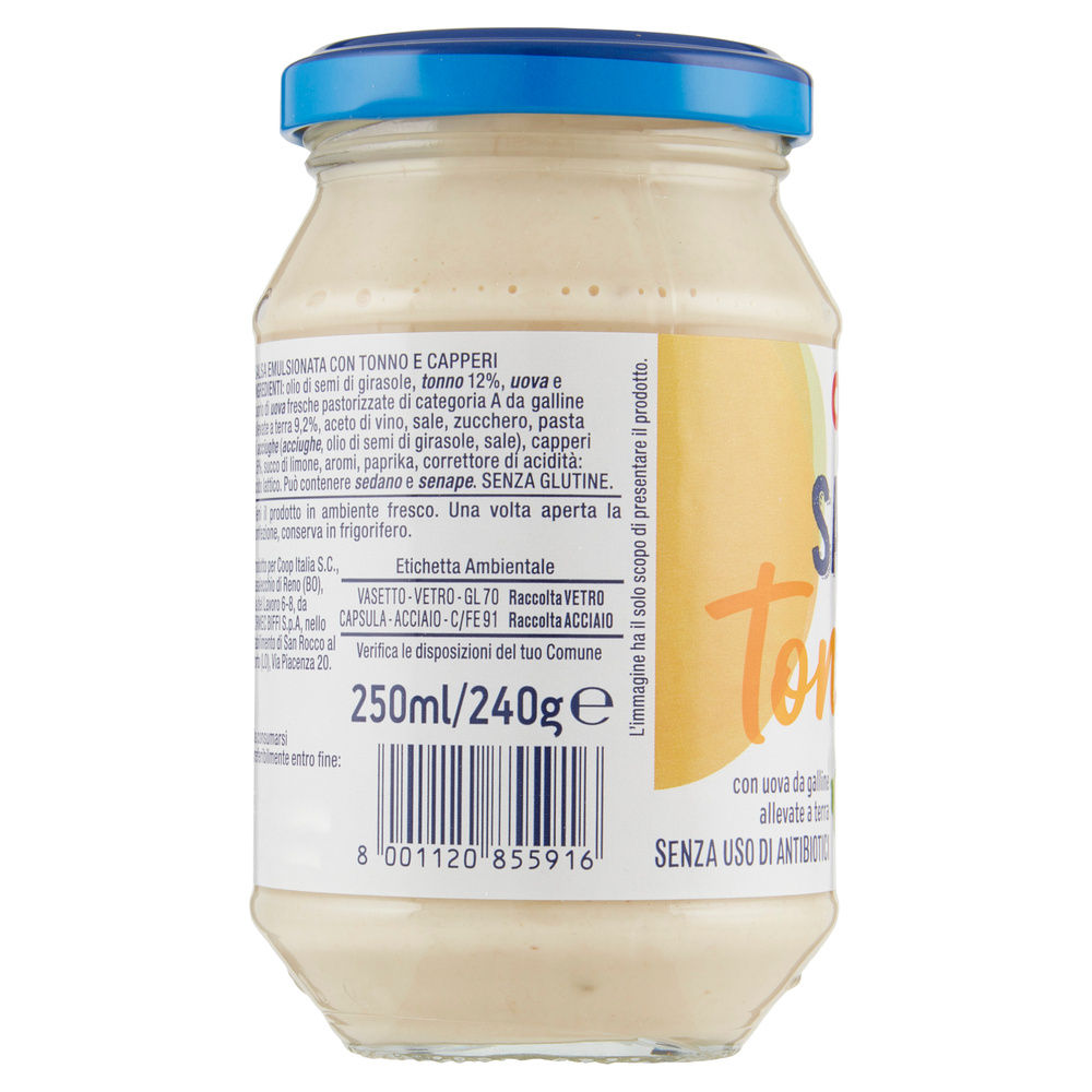 SALSA TONNATA COOP SENZA USO DI ANTIBIOTICI VASO VETRO G240 - 4