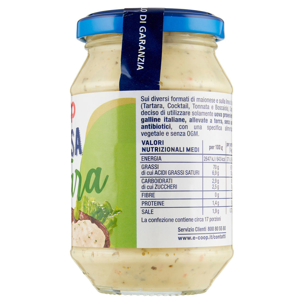 SALSA TARTARA COOP SENZA USO DI ANTIBIOTICI VASO VETRO G240 - 5