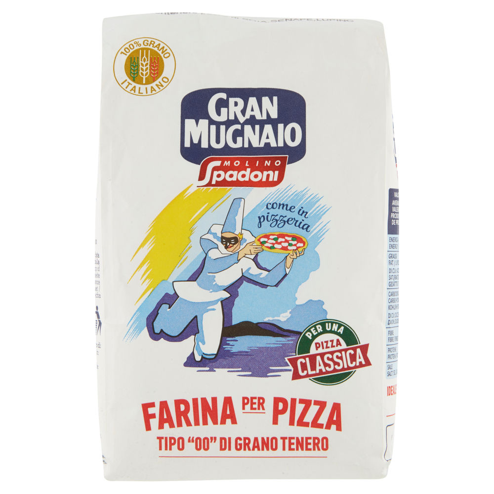 FARINA TIPO 00 PER PIZZA GRANO ITALIANO MOLINO SPADONI  SACCHETTO KG.1 - 0