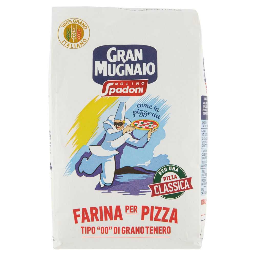 FARINA TIPO 00 PER PIZZA GRANO ITALIANO MOLINO SPADONI  SACCHETTO KG.1 - 2
