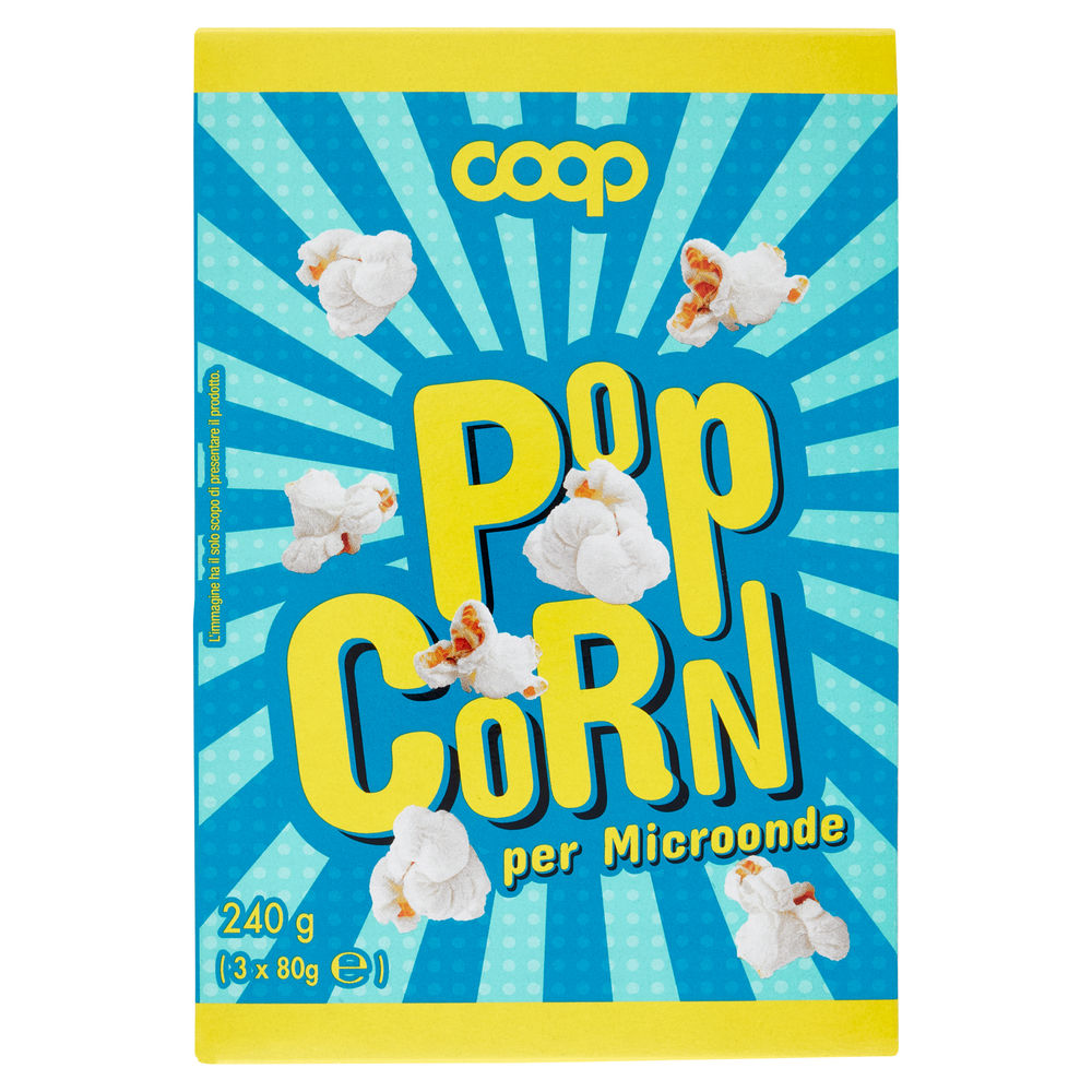 Pop corn microonde coop no palma scatola pz.3 x gr. 80