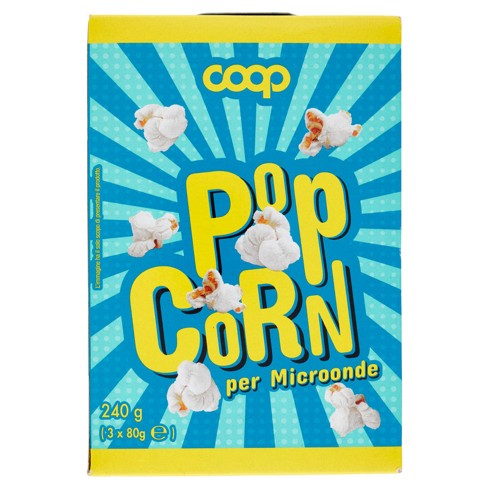 POP CORN MICROONDE COOP NO PALMA SCATOLA PZ.3 X GR. 80 - 1