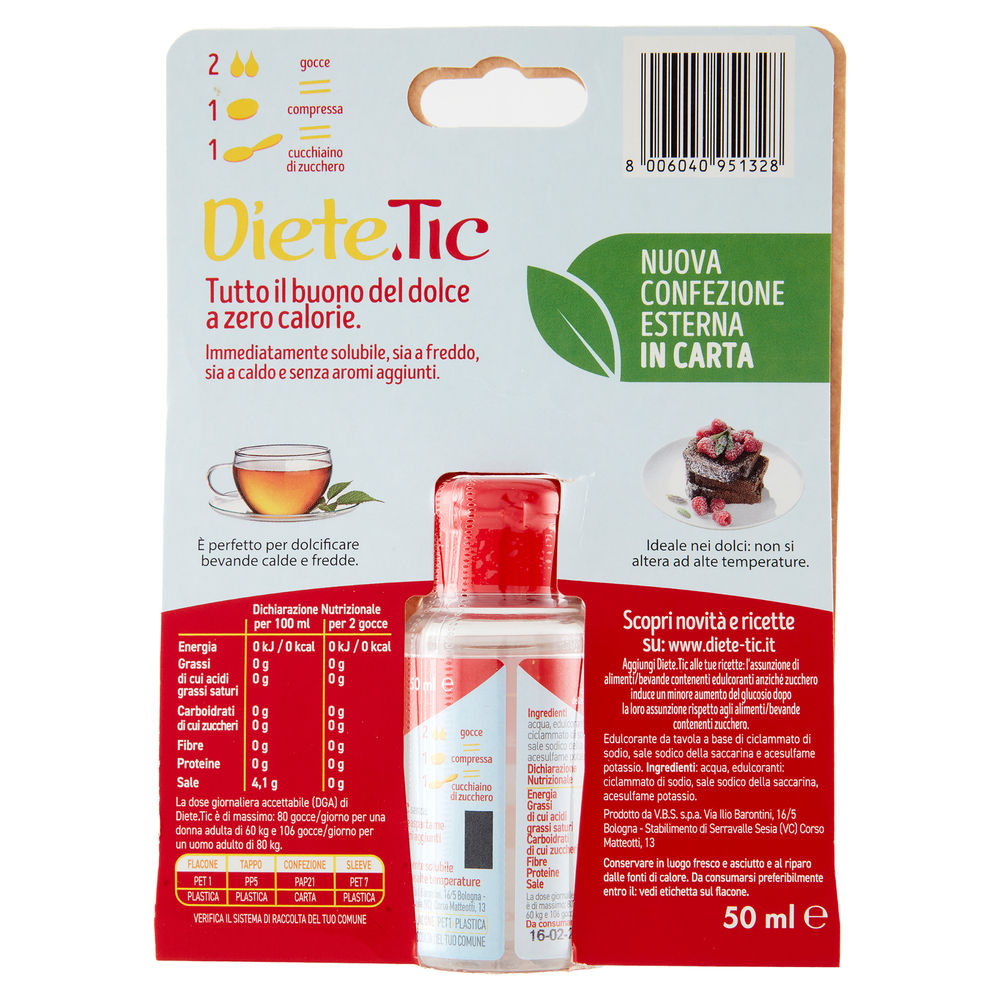 DOLCIFICANTE LIQUIDO DIETE.TIC BLISTER ML 50 - 1