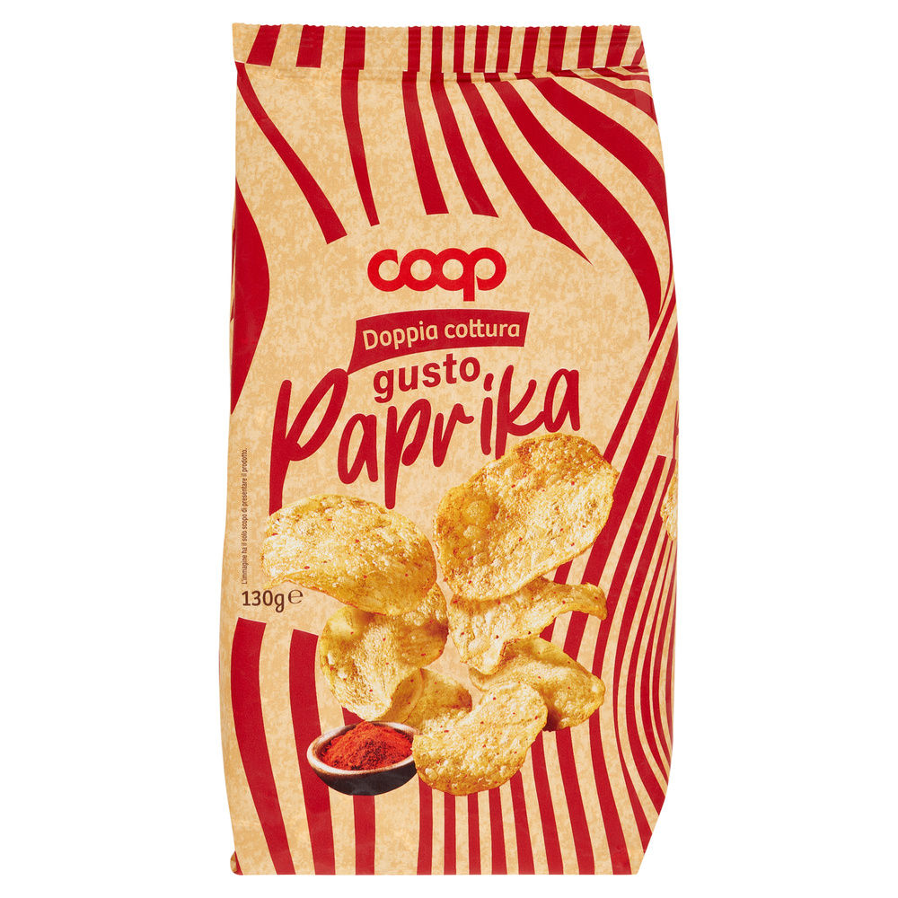 PATATINE DOPPIA COTTURA CROCCANTI GUSTO PAPRIKA COOP SACCHETTO G 130 - 7