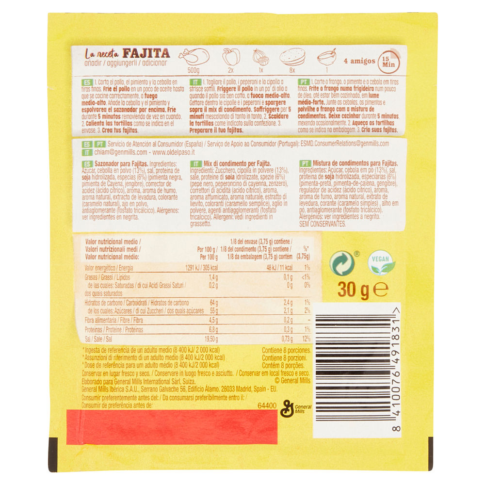 FAJITA SEASONING MIX G  30 - 1