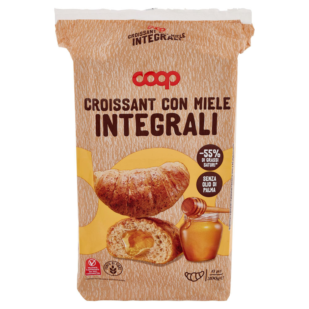 MERENDINE CROISSANT COOP INTEGRALE AL MIELE NO PALMA VASCHETTA PZ.6 G 300 - 2