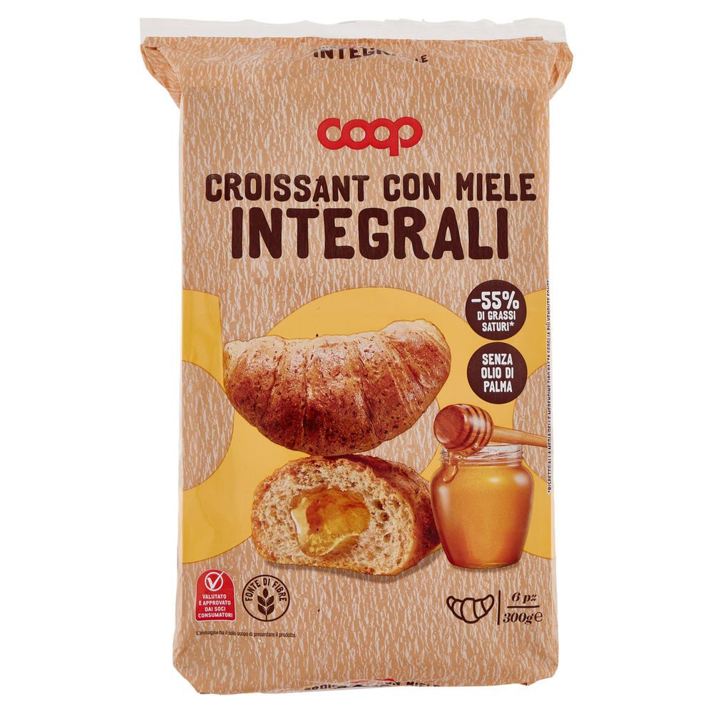 MERENDINE CROISSANT COOP INTEGRALE AL MIELE NO PALMA VASCHETTA PZ.6 G 300 - 6