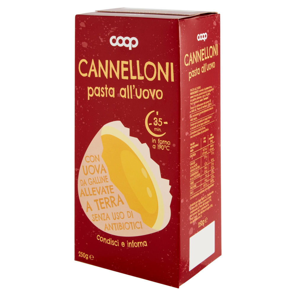 CANNELLONI ALL'UOVO SENZA USO ANTIBIOTICI COOP G250 - 8