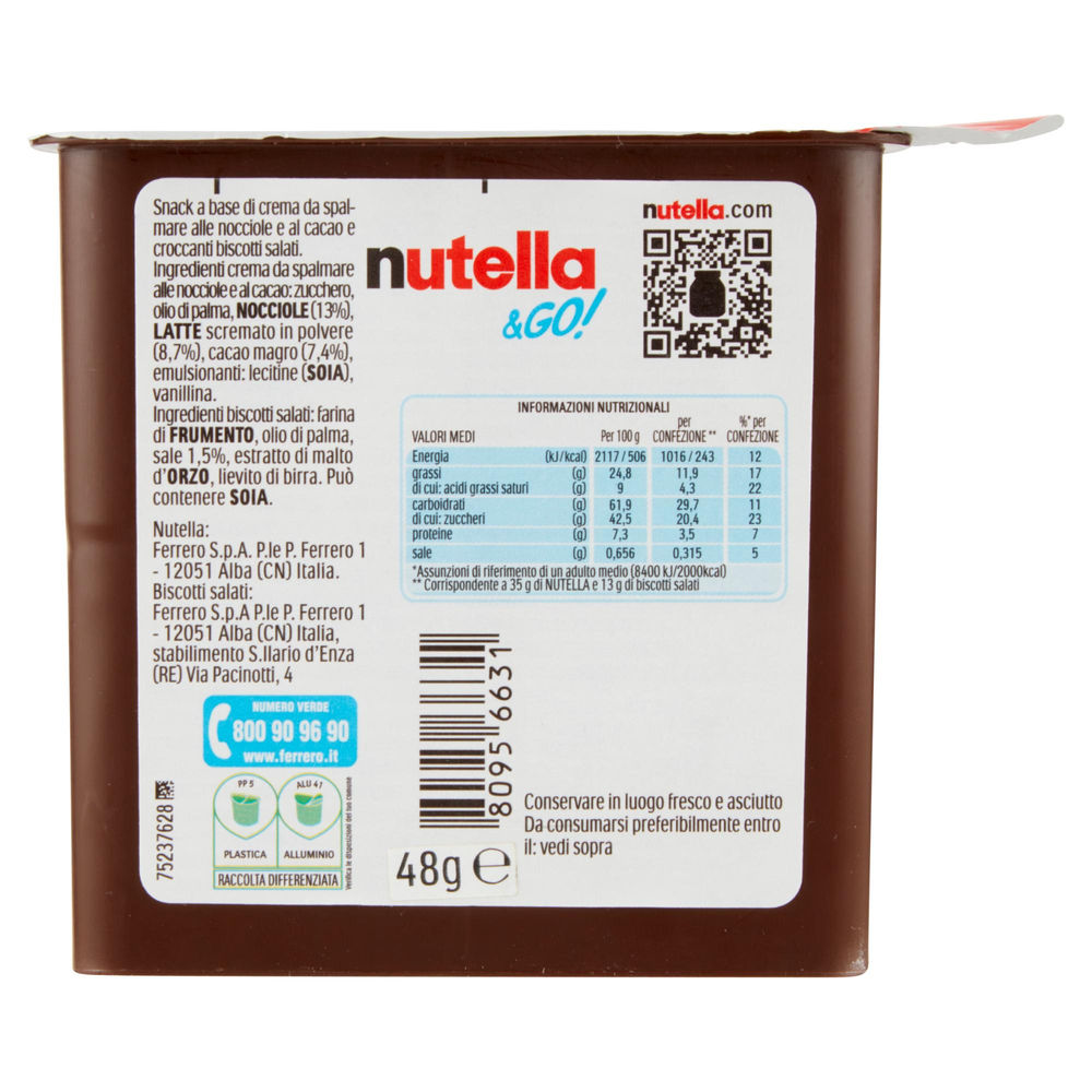 NUT & GO T1 NUTELLA BARATTOLO G 48 - 1