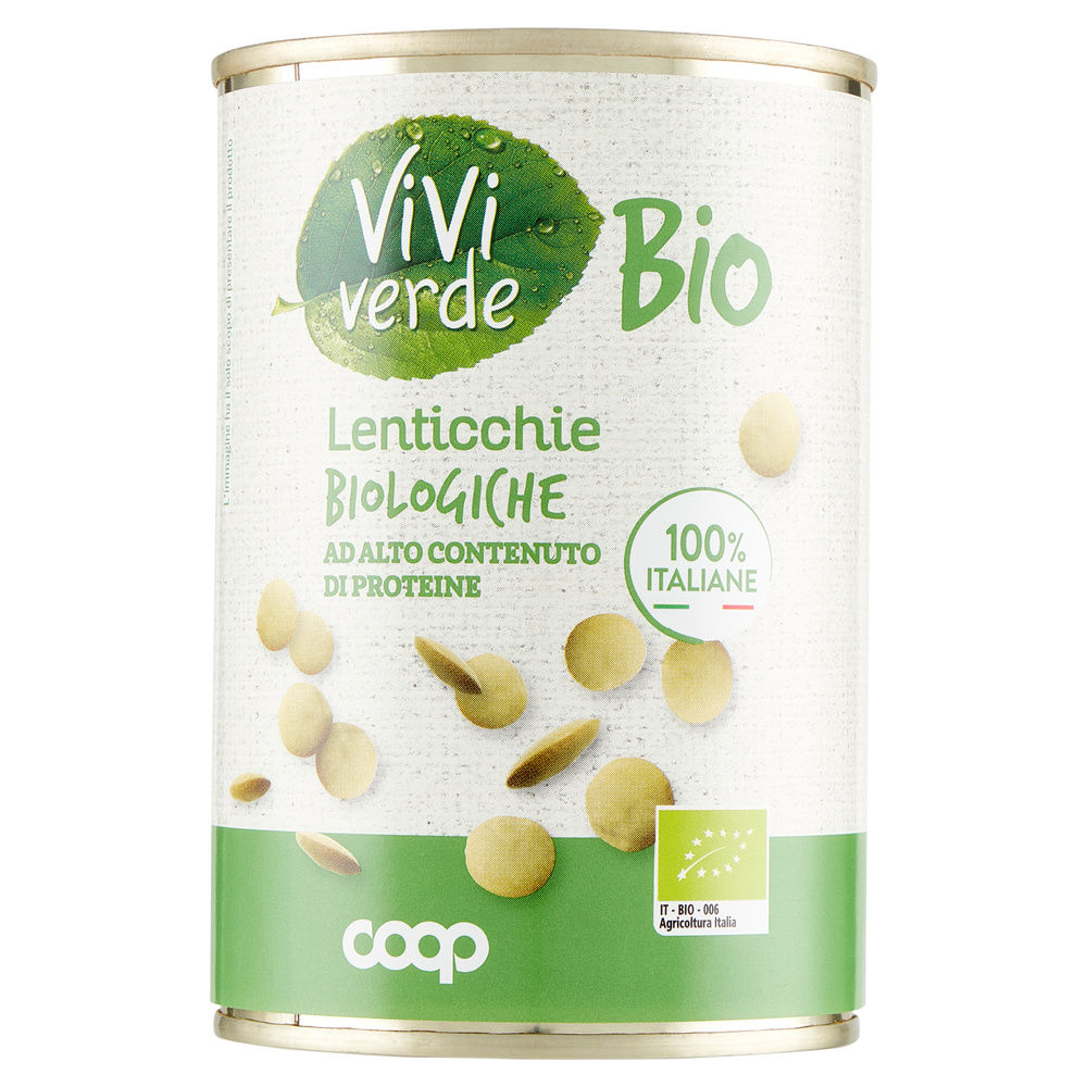 Lenticchie biologiche viviverde coop lattina g 400 sgocc g 240