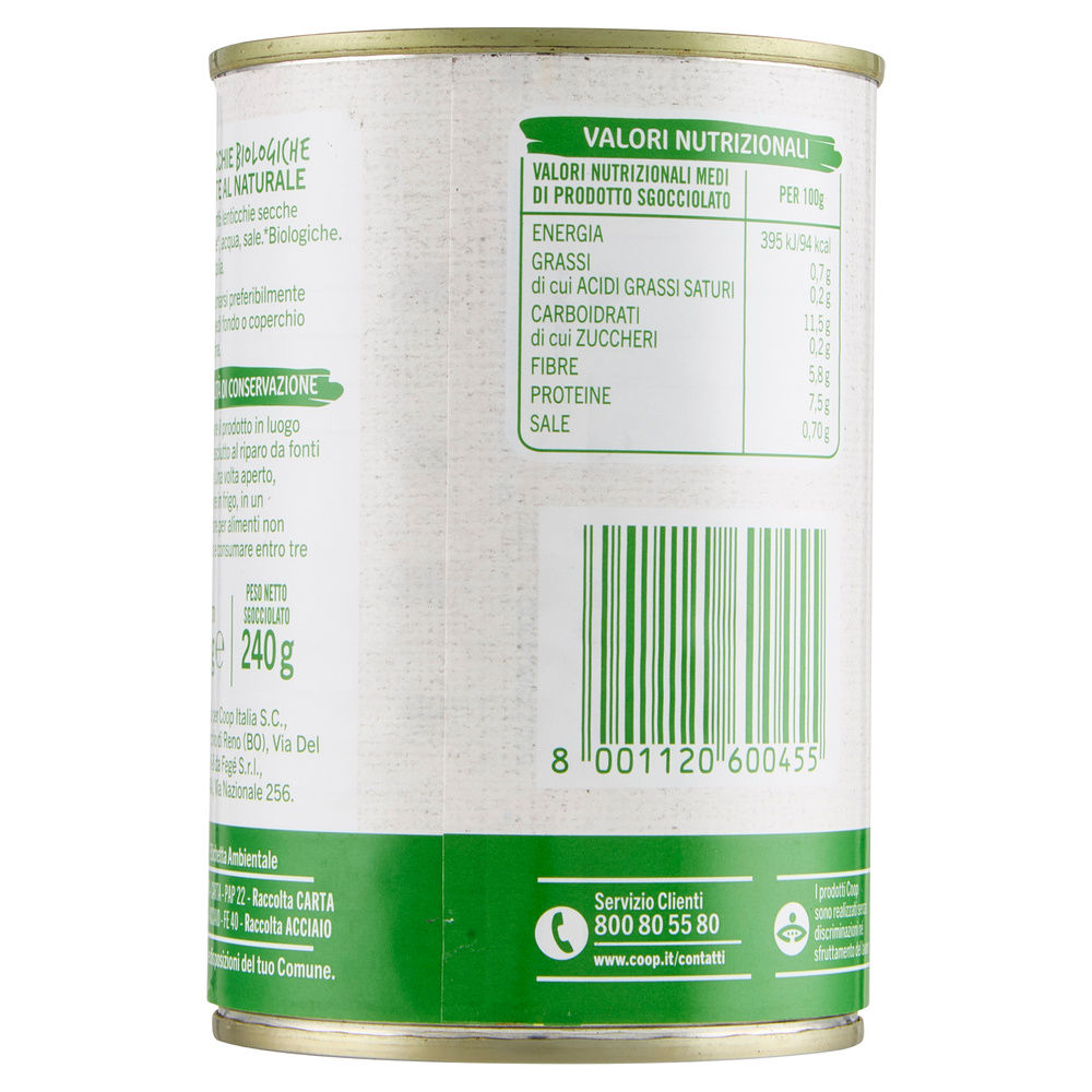 LENTICCHIE BIOLOGICHE VIVIVERDE COOP LATTINA G 400 SGOCC G 240 - 12